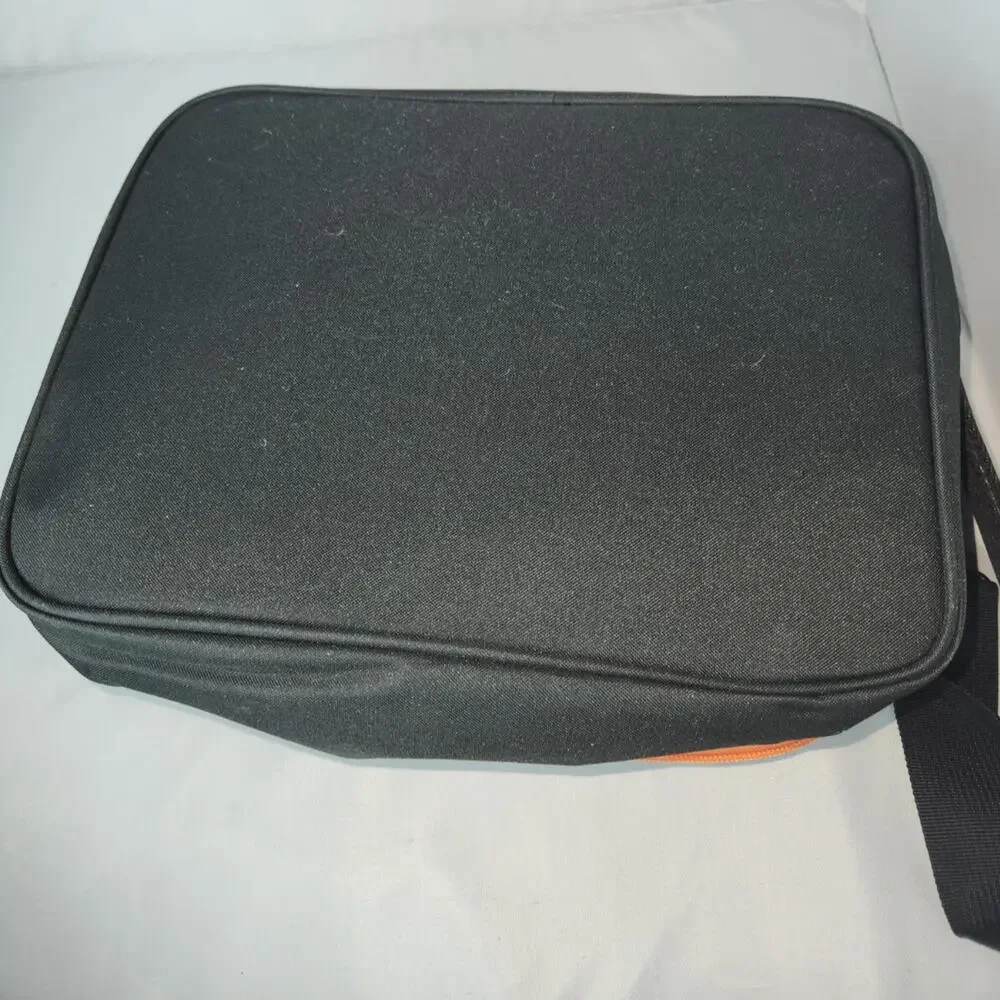 new padded camera equipment bag 12x9x6 black & Orange shoulder strap adjustable